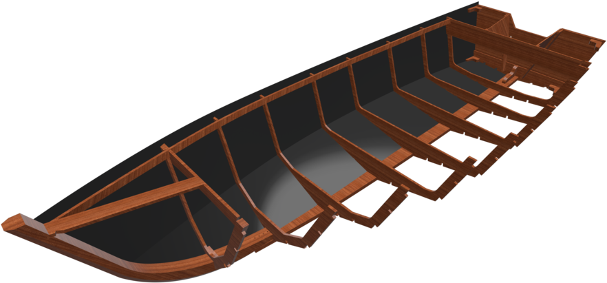 Fishing Boat 17' - Canoe (1000x527), Png Download