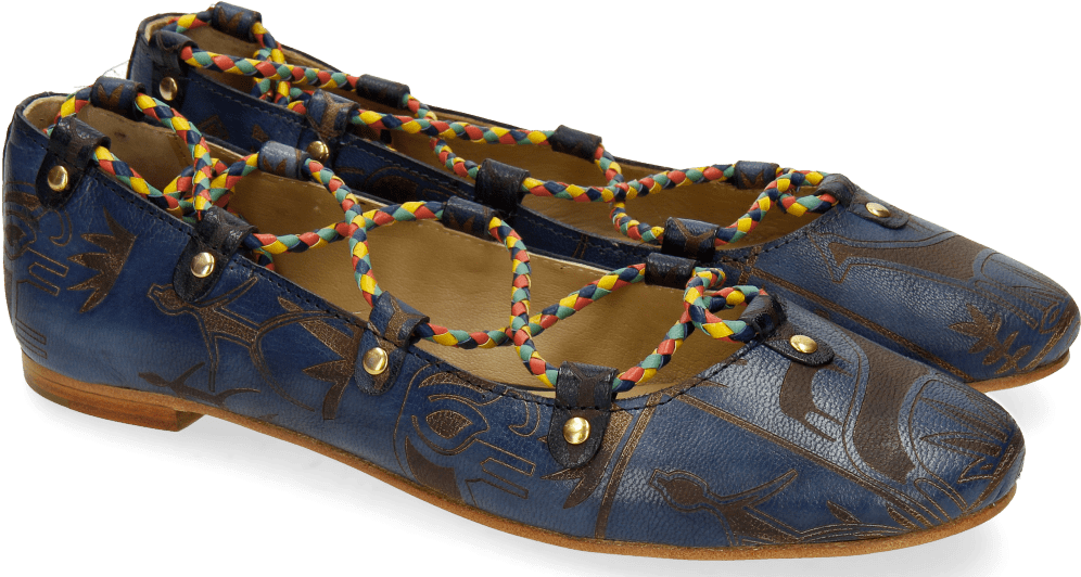 Ballet Pumps Kate 20 Navy Lasercut - Ballet Flat (1024x1024), Png Download