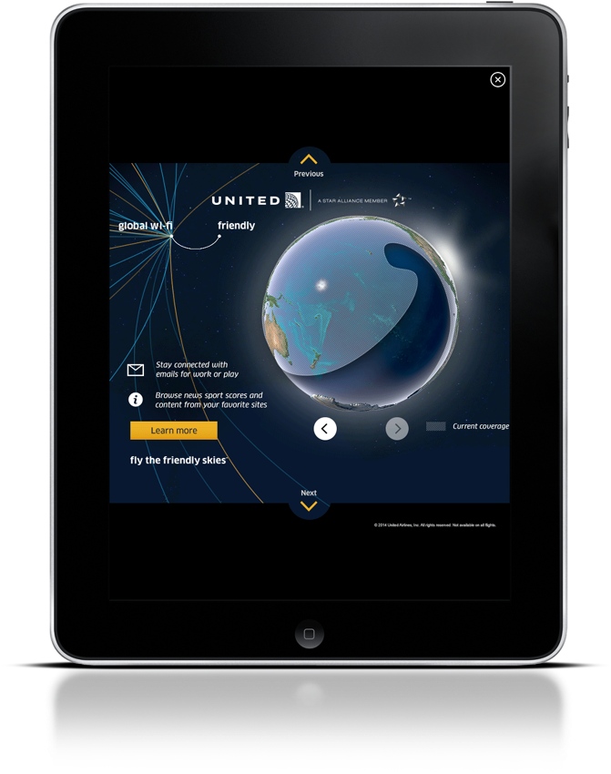 This Unit Engages Travelers To Use Their Own Personal - United Airlines (670x988), Png Download