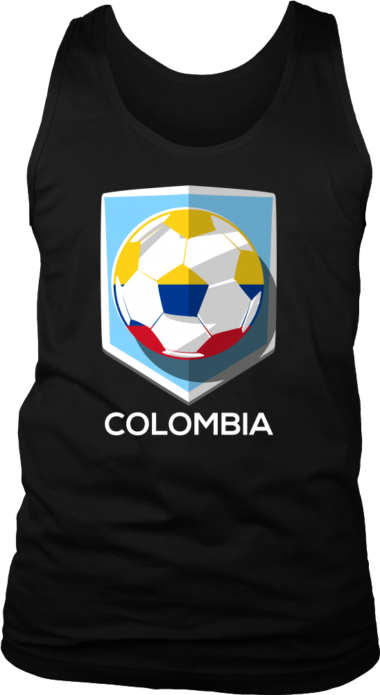 Colombia Men's Tank Colombian Flag Men's Tank Football - Shirt (1000x1000), Png Download