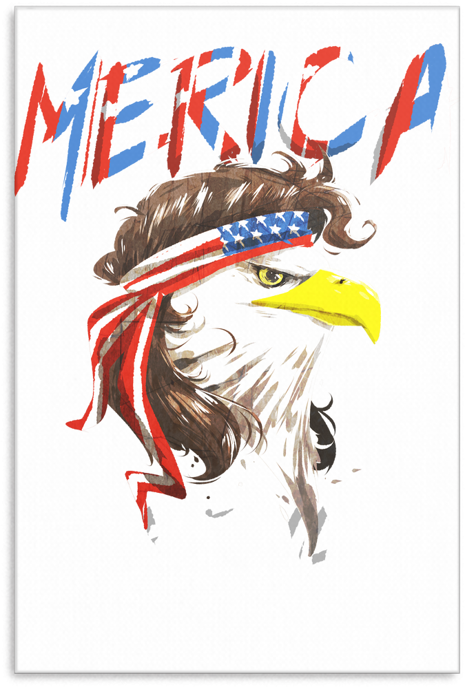 Eagle Mullet Merica American Usa 4th Of July Freedom - Eagle 4th Of July Art (1024x1024), Png Download