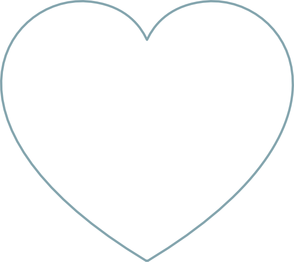 Blue Heart Svg Clip Arts 600 X 534 Px (600x534), Png Download