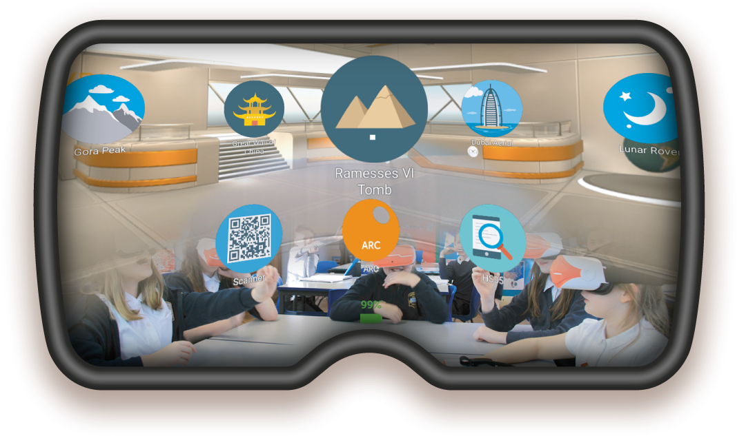 Virtual Reality Headset Interface & Icons - Display Device (1135x697), Png Download