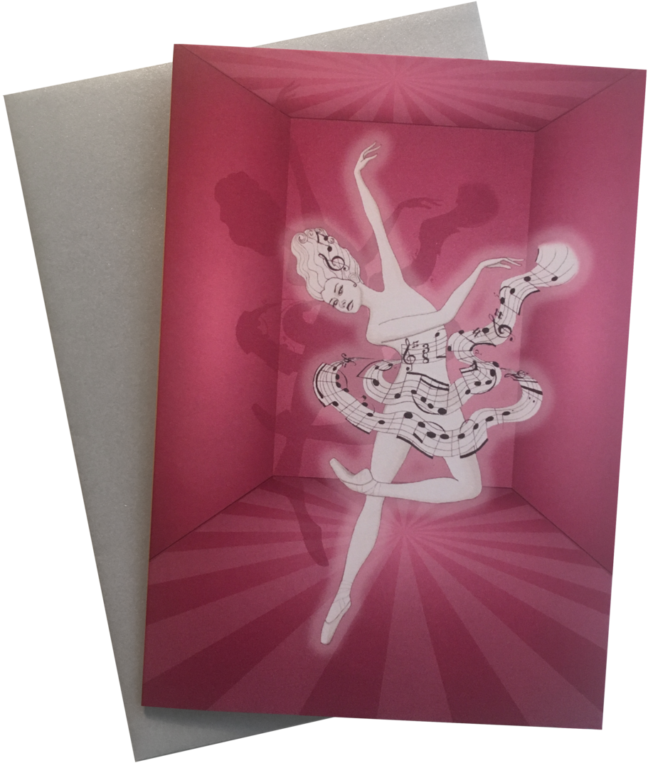 Bigtopballet Musicballerina Greetingcard (1000x1164), Png Download