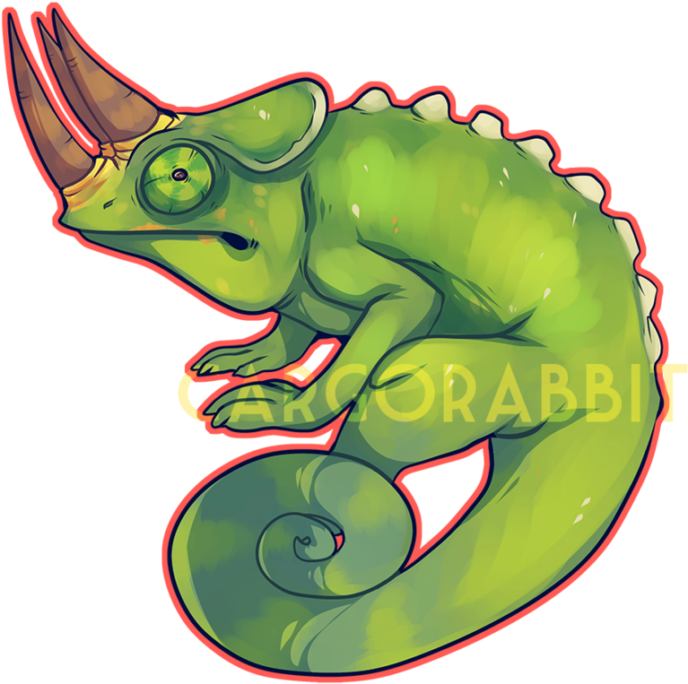 Chameleon Clipart Chameleon Outline - Jackson Chameleon Clipart (894x894), Png Download