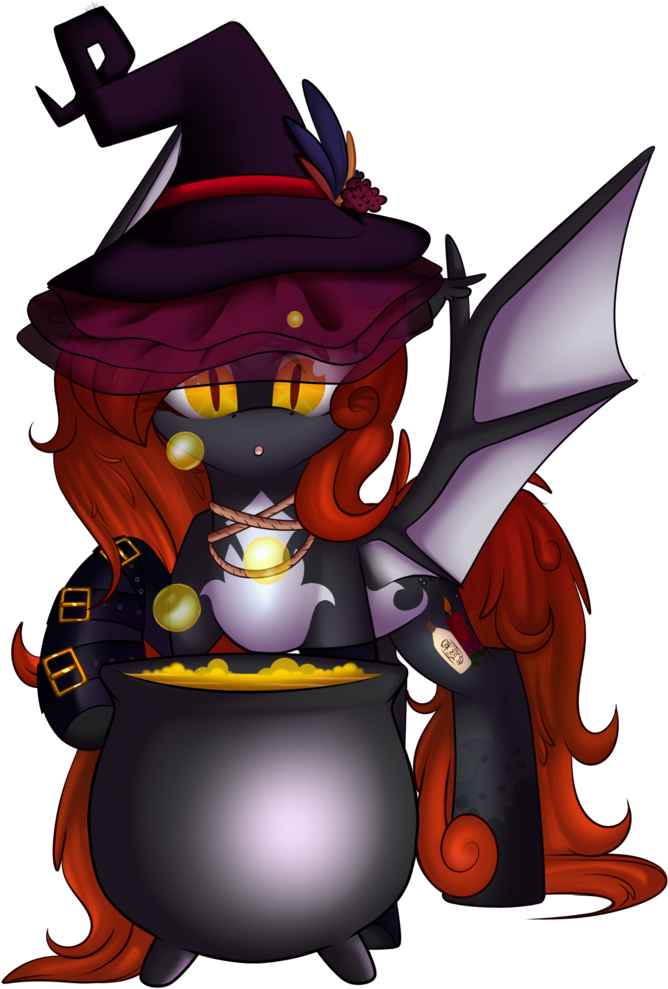 Xcinnamon-twistx, Art Trade, Brewing, Cauldron, Hat, - Cartoon (692x1024), Png Download