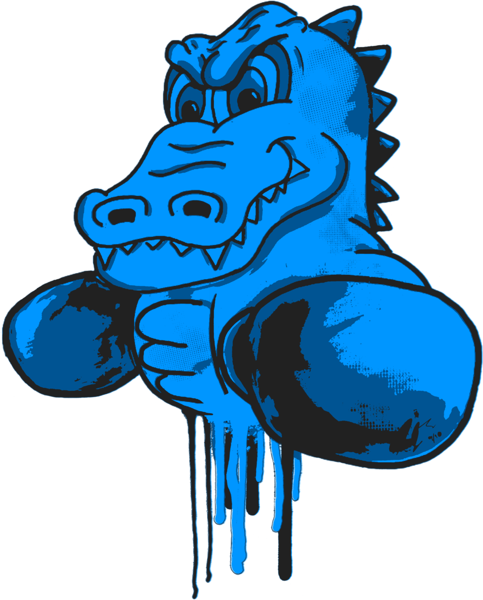 Blue Gator (1000x1239), Png Download