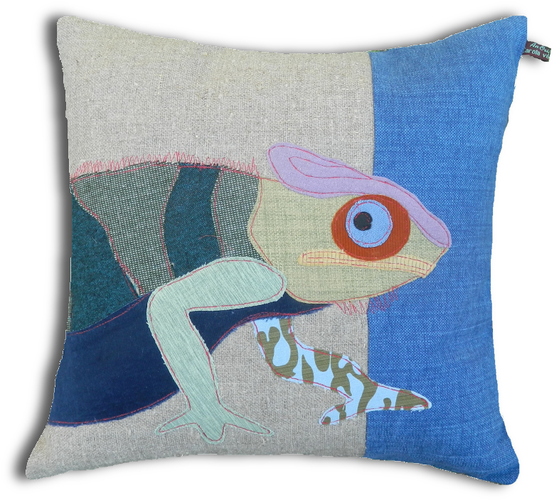 Chameleon - Cushion (787x750), Png Download