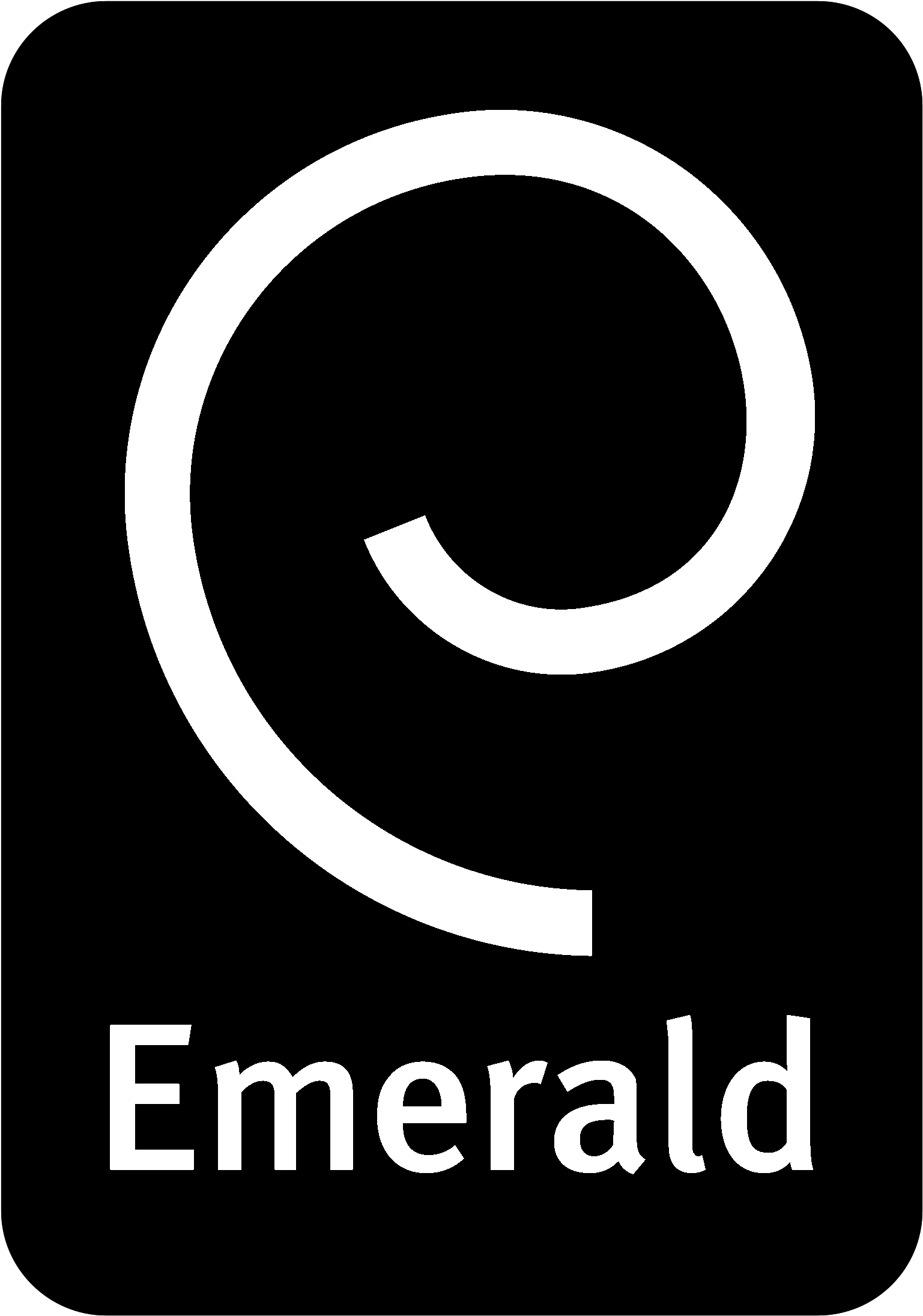 Emerald Logo Black And White - Emerald Journal (2400x2400), Png Download