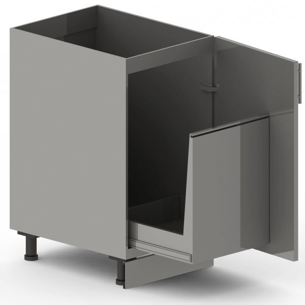 Trash Bin Cabinet - Drawer (600x600), Png Download