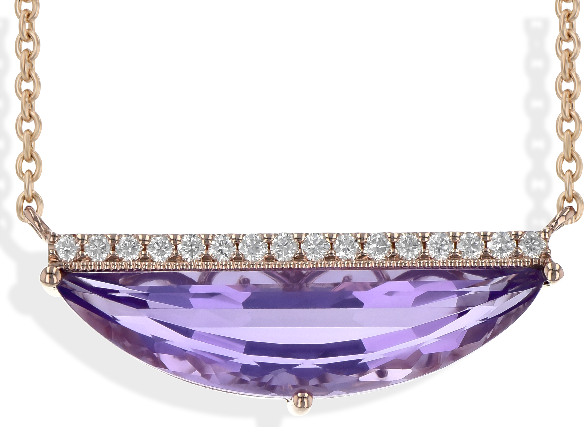 Amethyst Necklace - Necklace (2100x1499), Png Download