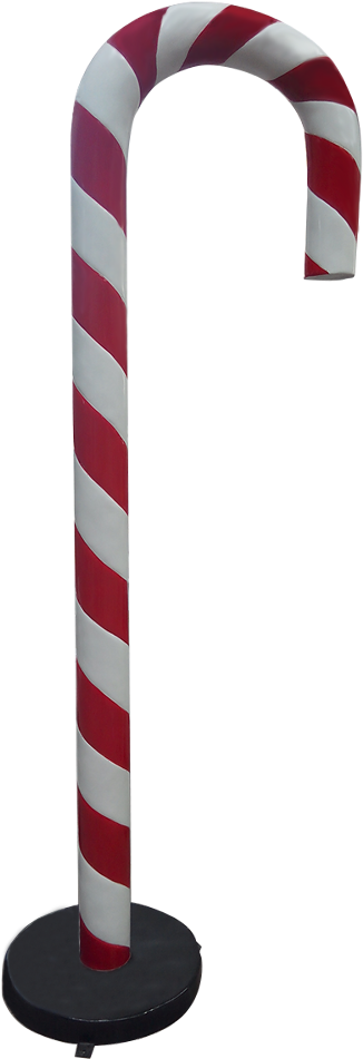 Candy Cane Red And White 220cm Over Sized Display Resin - Lampshade (480x960), Png Download