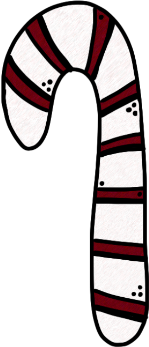 Here's Your Freebie Candy Cane - Candy Cane Clipart Melonheadz (420x800), Png Download