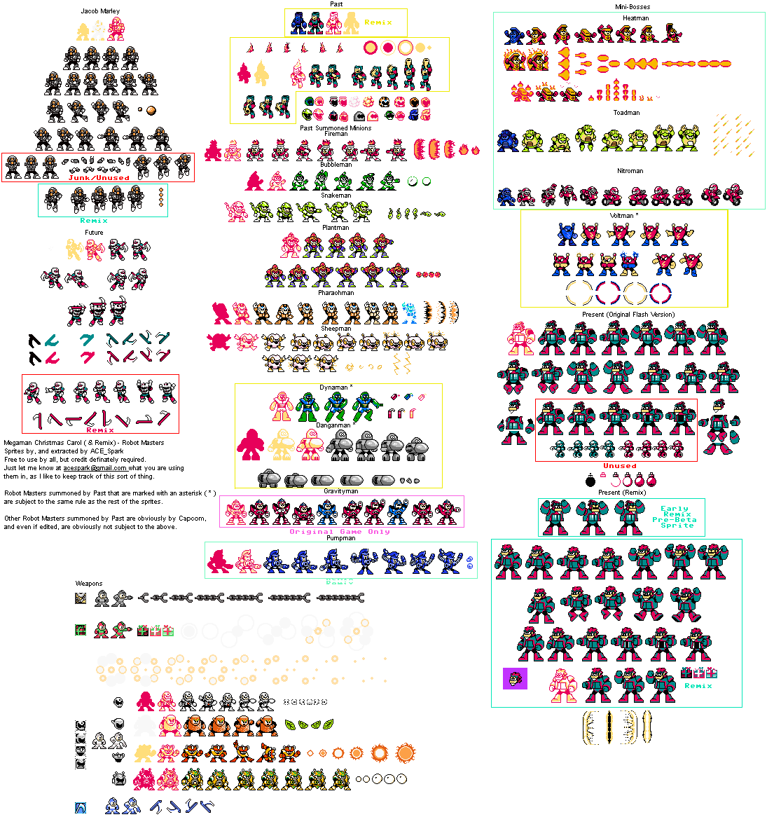 Click For Full Sized Image Robot Masters - Megaman Robot Master Sprites (1095x1166), Png Download