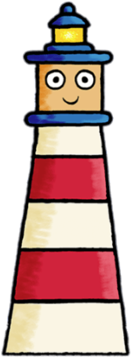 Toot Character Lenny The Lighthouse - Cartoon (400x772), Png Download