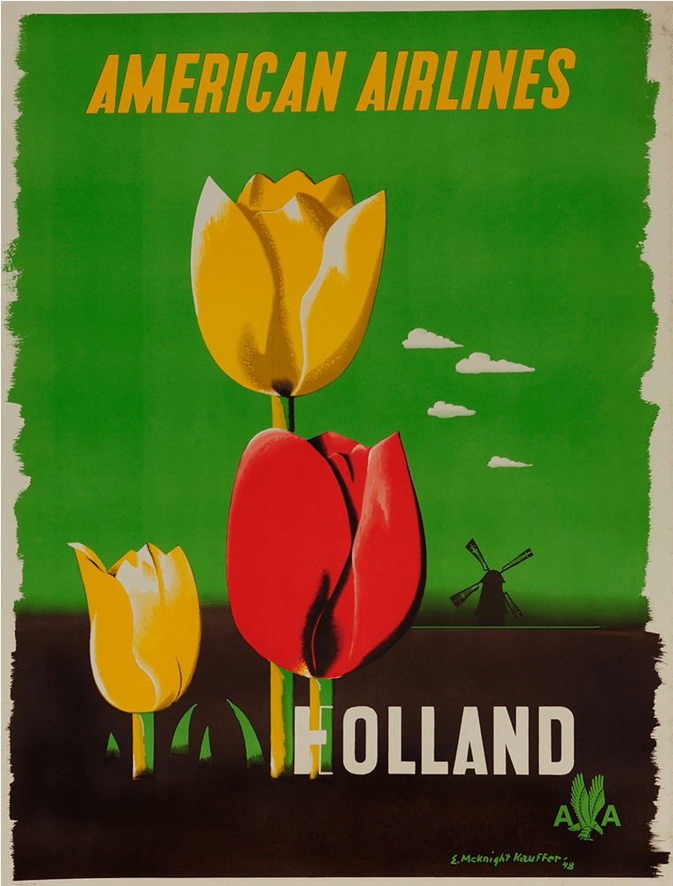 Advertising, Airline, Airline Posters, Posters, Transportation - Vintage Airline Us Travel Posters (1000x1000), Png Download