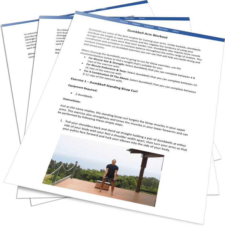 Muscle Building Dumbbell Workouts Plr Ebook With Exercise - Brochure (729x736), Png Download