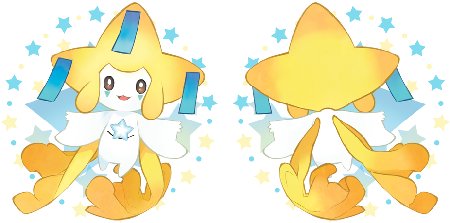 5" Pokemon Jirachi Charm By Pleiades Archer - Cartoon (1000x527), Png Download