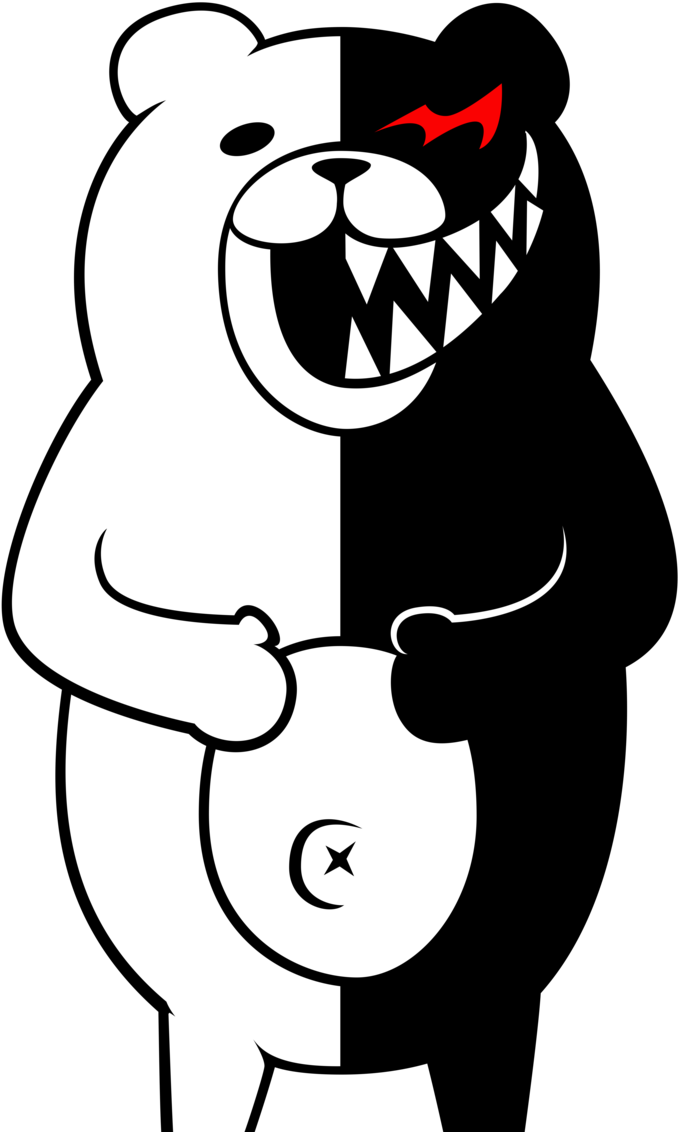 Monokuma - Danganronpa Png (707x1131), Png Download