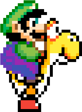 Luigi And Yellow Yoshi - Mario Punching Yoshi Gif (600x560), Png Download