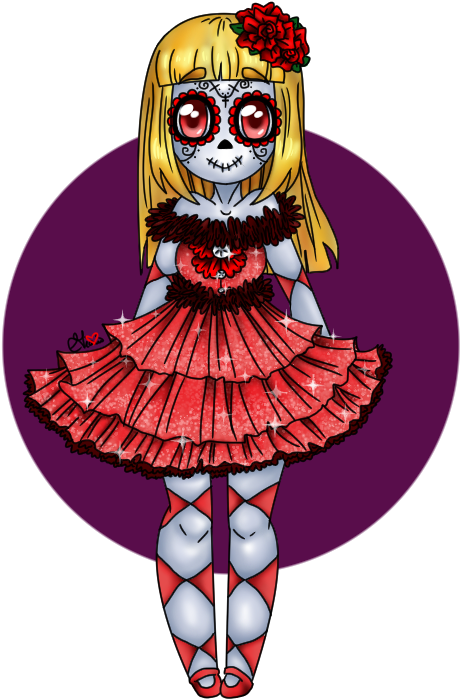 Halloween Adopt Batch 1 Day Of The Dead By Just A Little - Illustration (600x800), Png Download