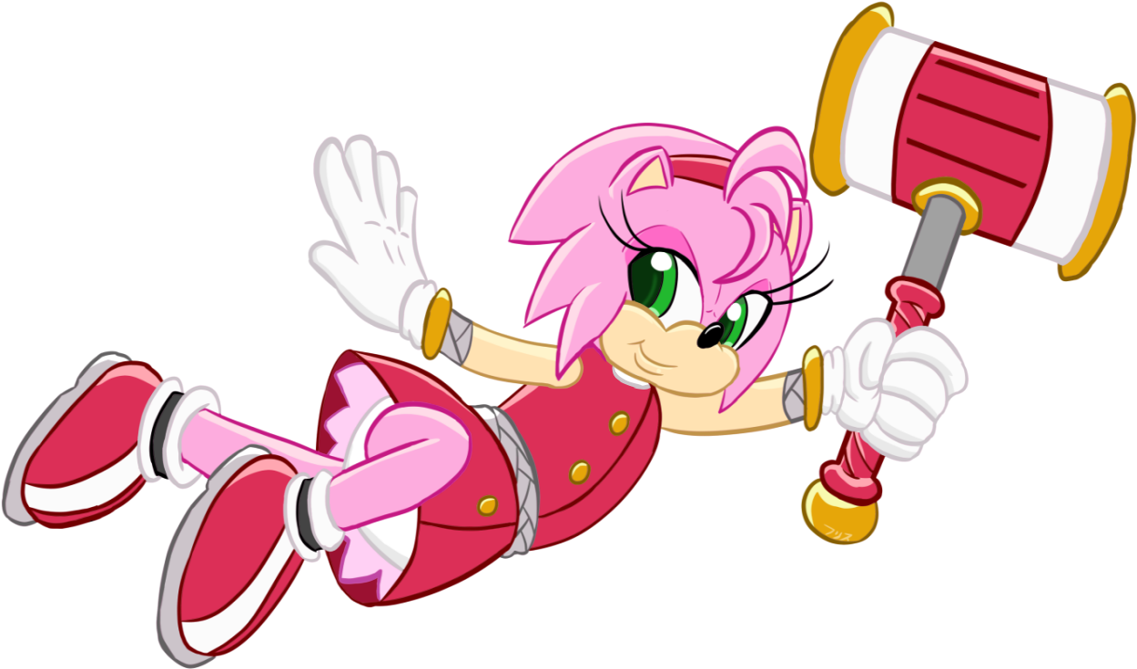 Amy Rose - Cartoon (1300x800), Png Download