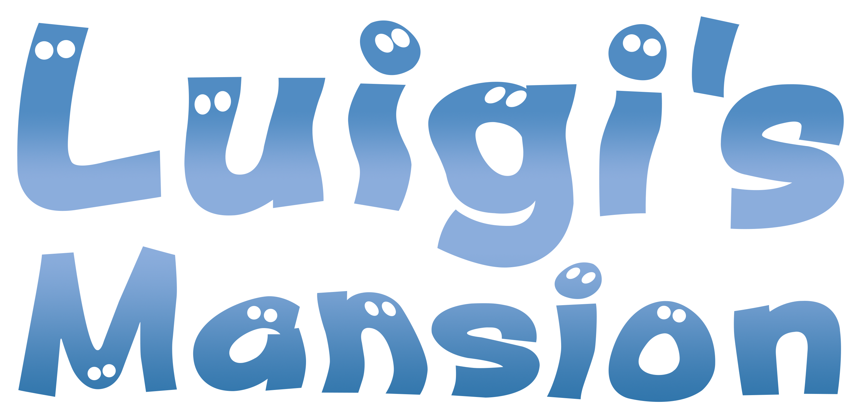 Luigi's Mansion - Luigi's Mansion Gamecube Logo (2808x1369), Png Download