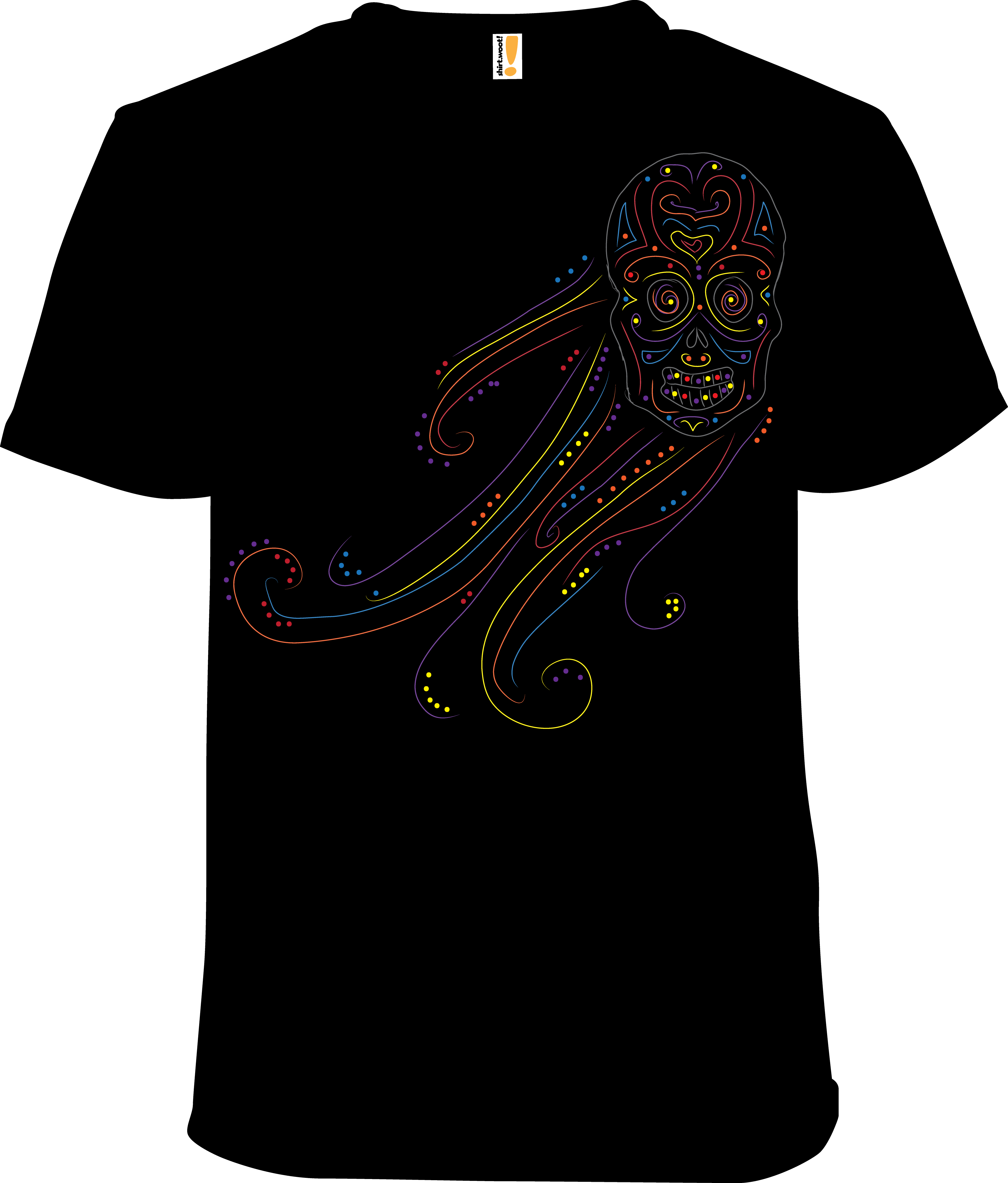 Dia De Los Muertos - Active Shirt (4297x5042), Png Download