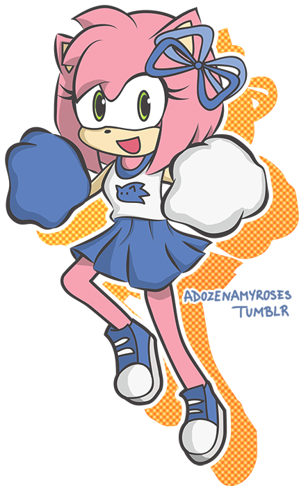 Cheerleader Amy - Amy Rose Cheerleader (560x737), Png Download