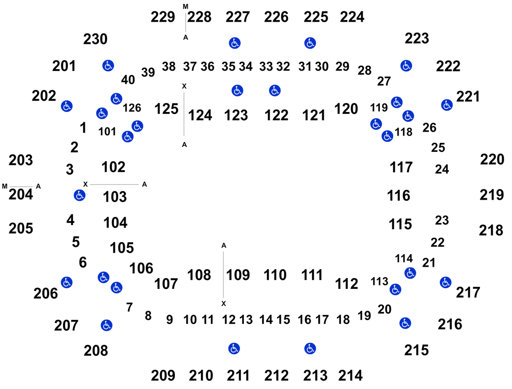 Event Info - Seat Number Save Mart Center Seating Chart (1050x810), Png Download