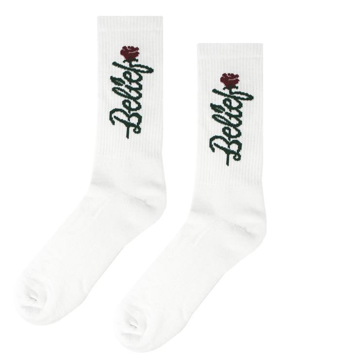 Rose Sock - White - Sock (1024x1024), Png Download