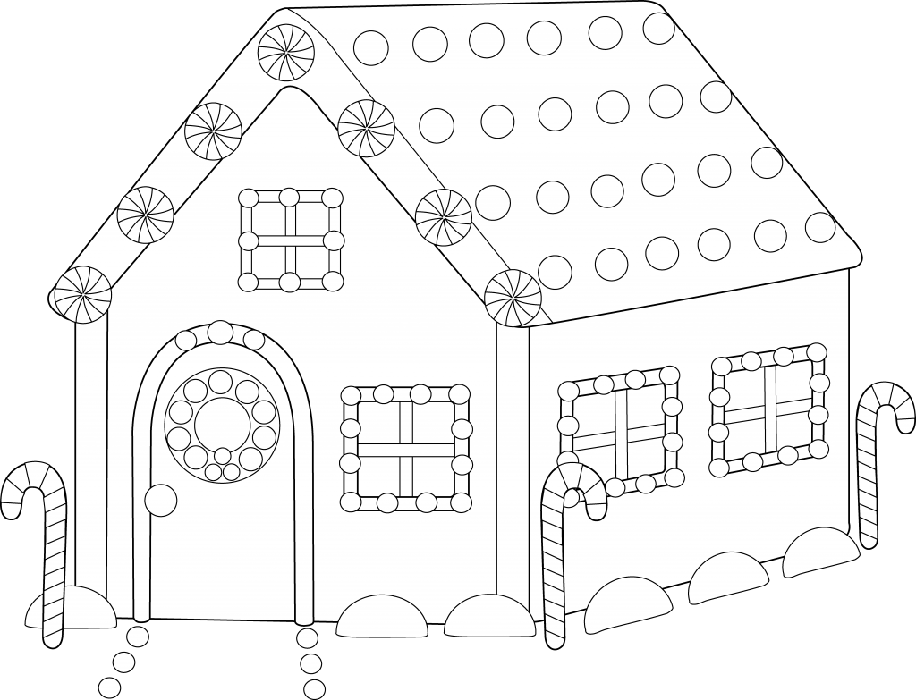 Large Size Of Coloring Pages - House Clip Art No Color (1024x783), Png Download