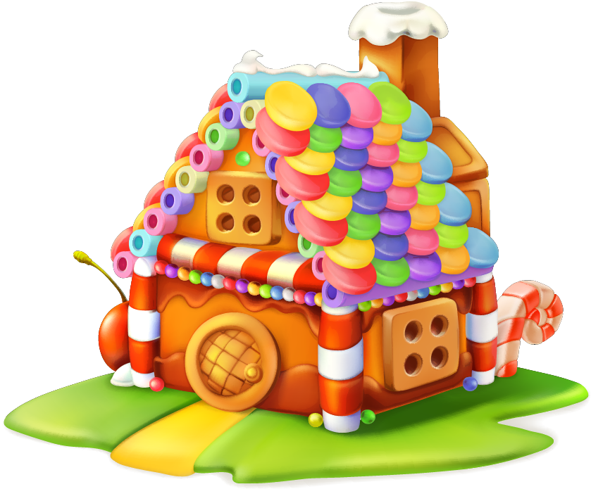 Gingerbread House Cupcake Sweetness Candy - Transparent Gingerbread House Clip Art (839x695), Png Download