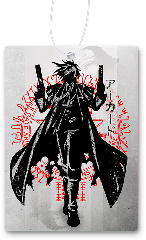 Crimson Alucard Air Freshener - Anime Vampire Slayer (800x800), Png Download