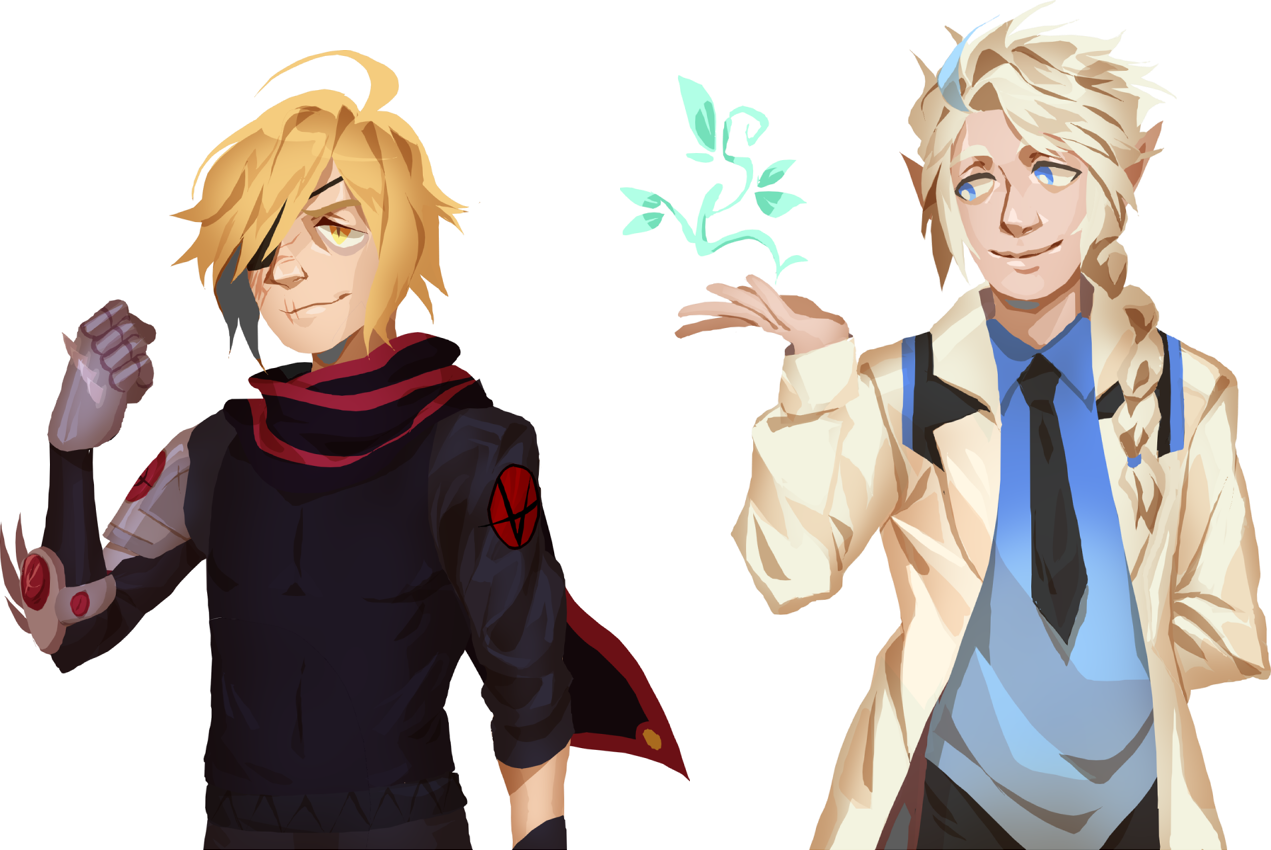 Alucard And Arias - Cartoon (1271x850), Png Download