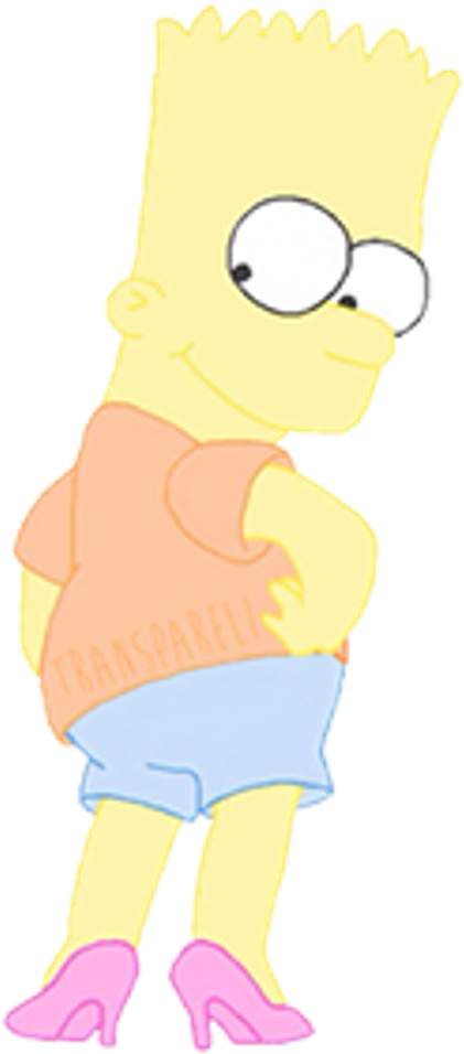 Bartsimpson Zapatillas Pastel Png Bart Lossimpson Amari - Cartoon (1024x1024), Png Download