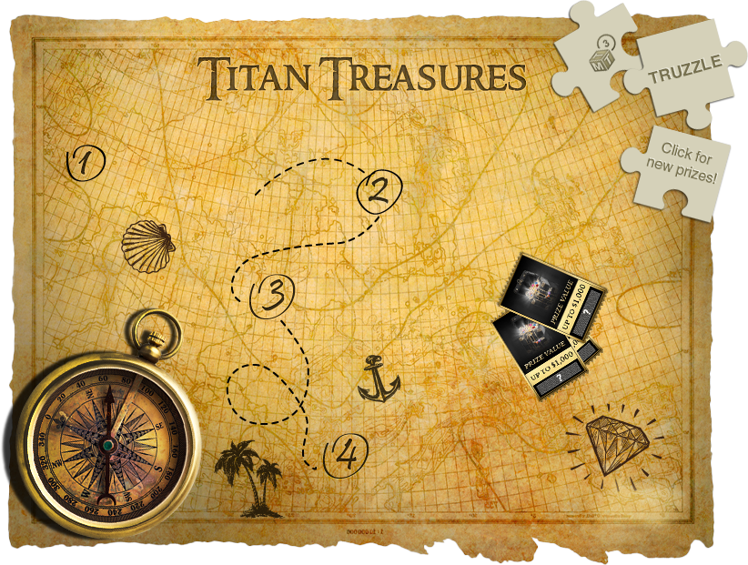 Titan Treasures Map - Handwriting (822x621), Png Download