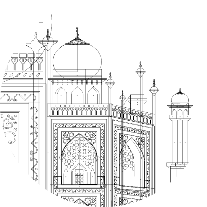 Taj Mahal - Illustration (700x700), Png Download