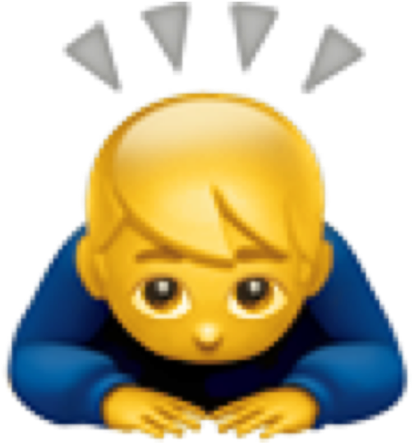 Emoji/string Convert To Uiimage - Man Bowing Emoji (640x640), Png Download
