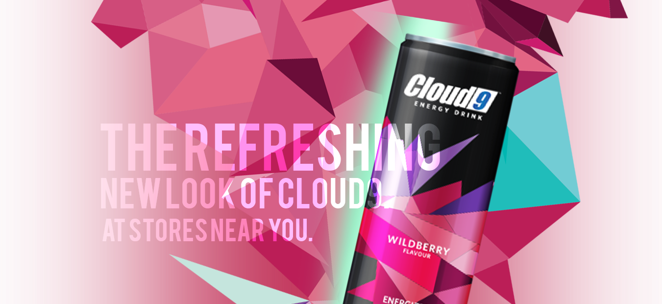 Variants - Cloud 9 Energy Drink Advertisement (1351x620), Png Download