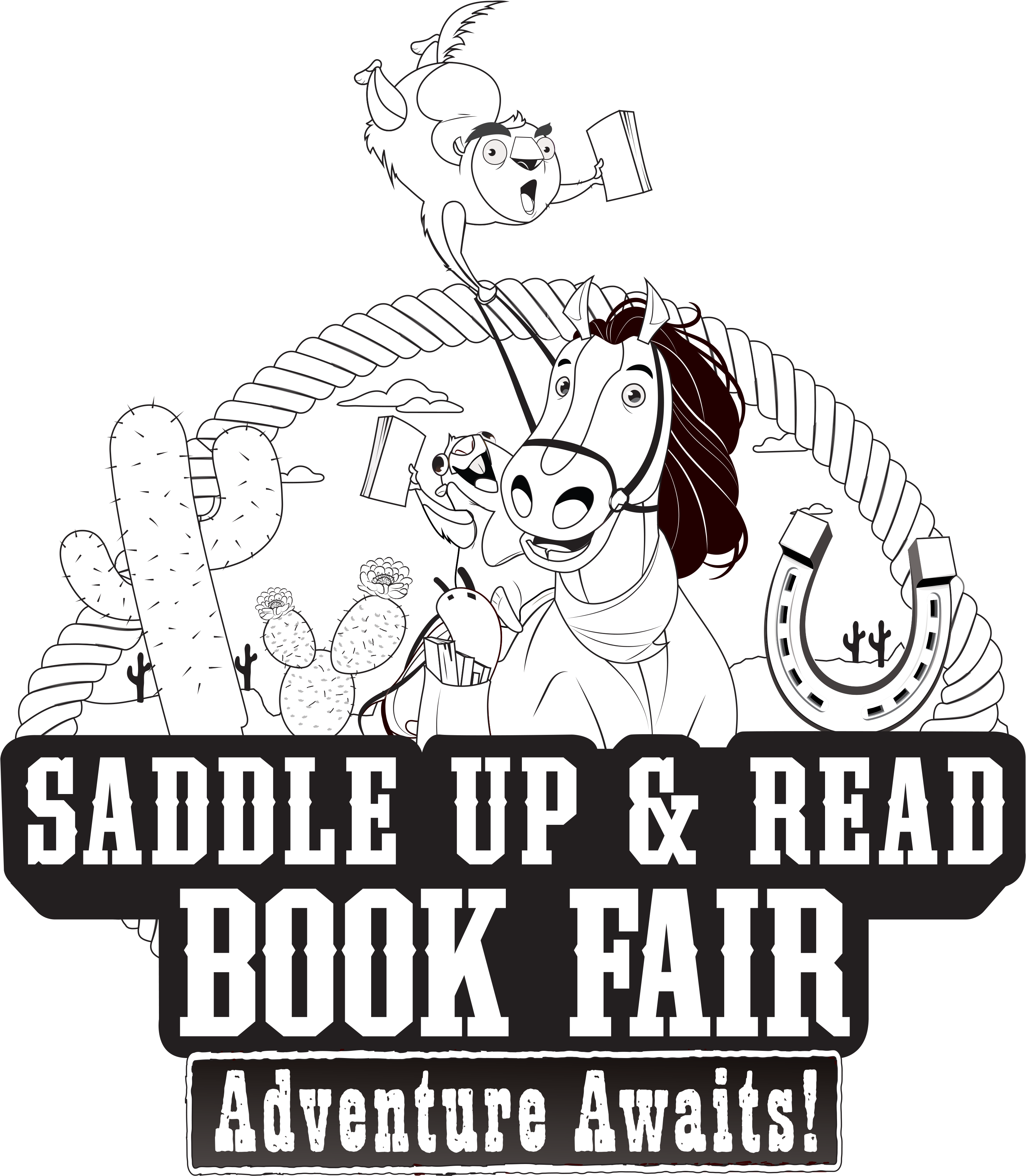 Download Saddle Up & Read Book Fair Clip Art - Saddle Up And Read Book ...