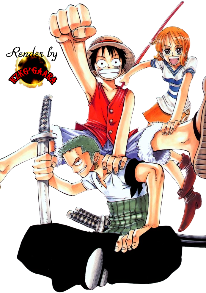 Zoro, Luffy Y Nami Kzkg^gaara Collection Photo Luffynamizoro - Cartoon (692x1000), Png Download