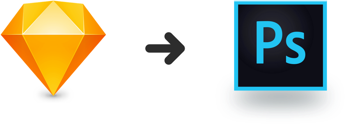 How To Properly Export Your Sketch Designs To Photoshop - Adobe Photoshop (2400x812), Png Download