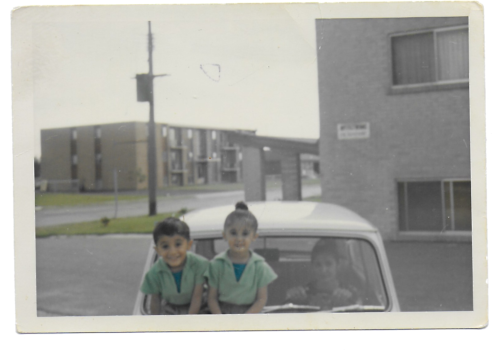 Family Photograph Of My Dadi Ji Driving The “mini,” - House (1635x1159), Png Download