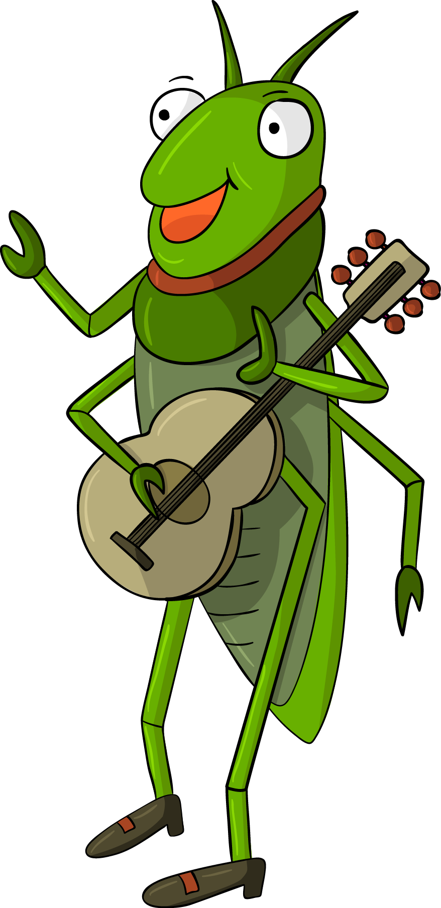 Insect Cricket Grasshopper Clip Art - 蟋蟀 卡通 (878x1808), Png Download