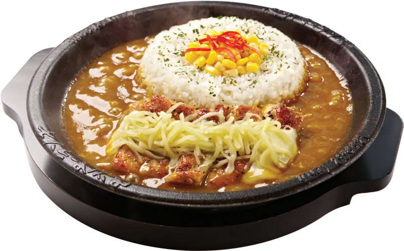 Cheesy Chicken Curry Rice - Hamburg Steak Pepper Lunch (880x740), Png Download