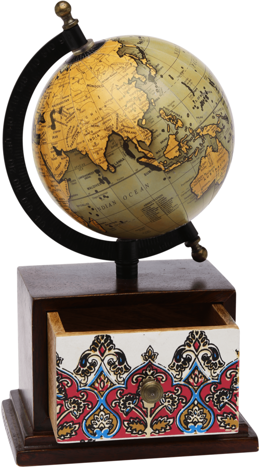 Indi Globe With Drawer - Globe (640x960), Png Download