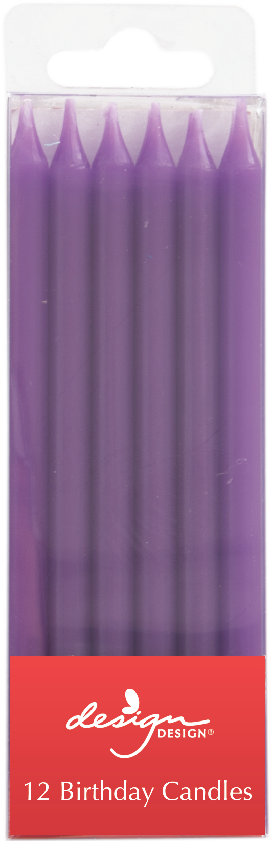 12 Purple Slim Candles - Wood (538x1661), Png Download