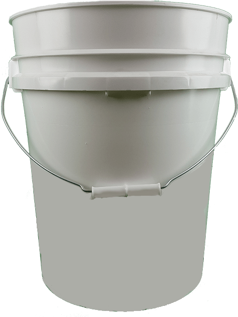 25 Gallon Plastic Bucket White - Bucket (500x638), Png Download