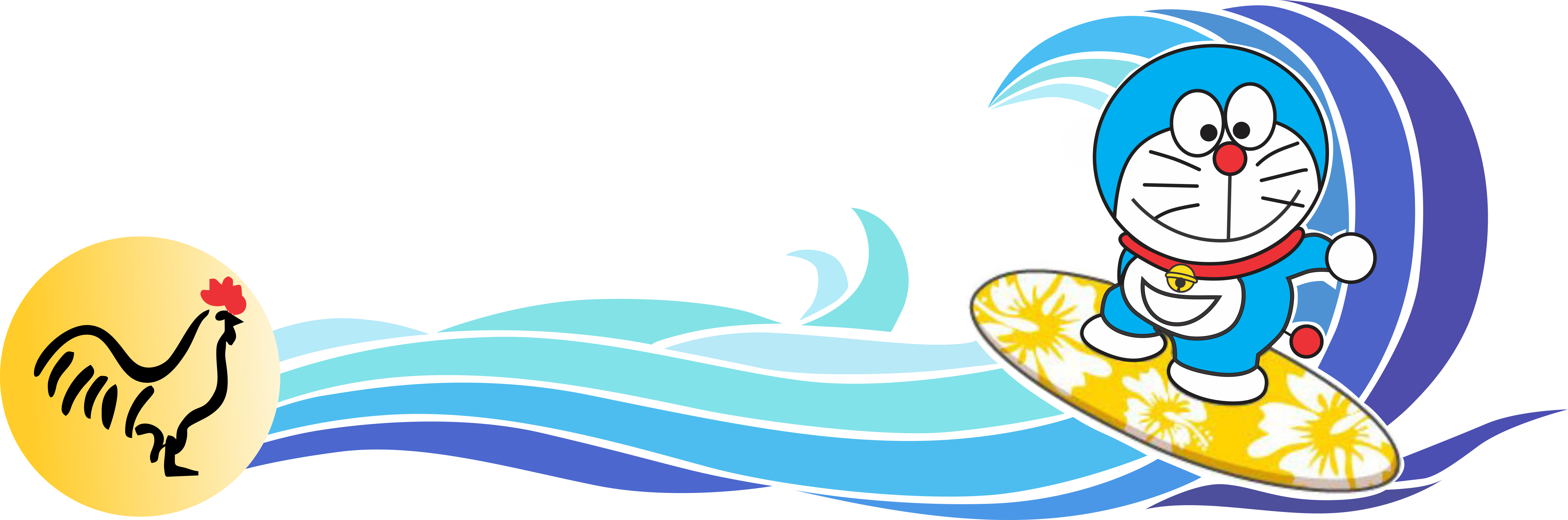 Gà Bó Xôi Doremon - Doraemon (6127x2032), Png Download